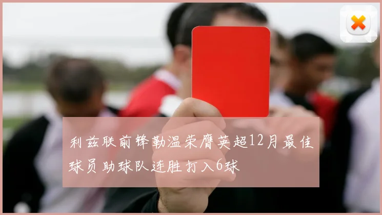 利兹联前锋勒温荣膺英超12月最佳球员助球队连胜打入6球